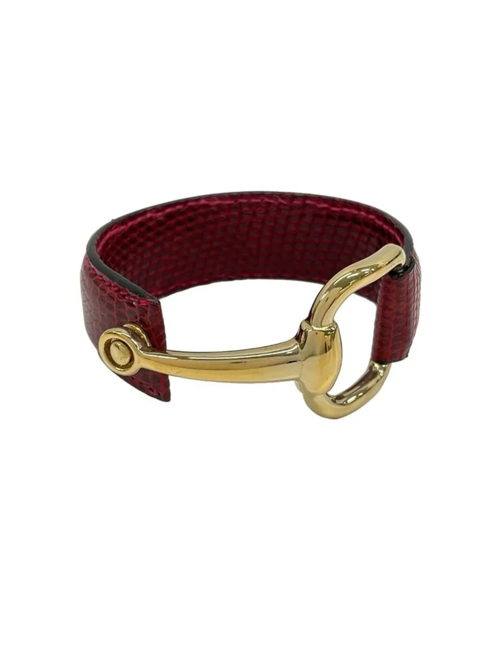 Gucci Bangle Horsebit Bordeaux Gold Bracelet
